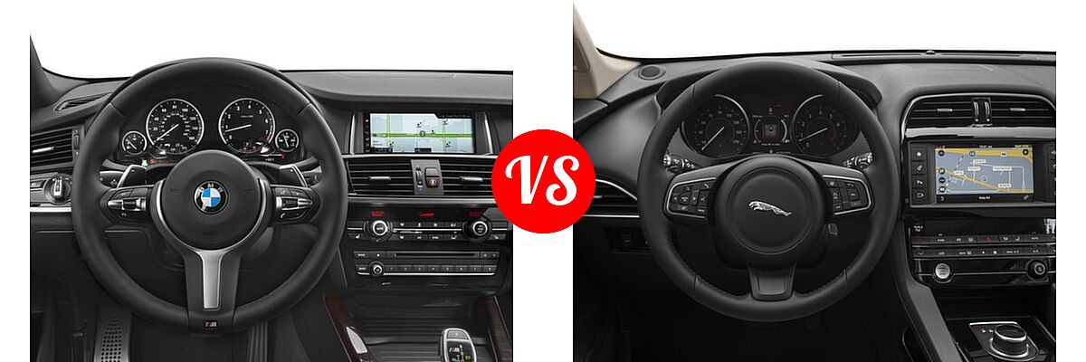 2018 BMW X4 M40i SUV M40i vs. 2018 Jaguar F-PACE SUV 30t Portfolio / 30t Premium / 30t Prestige / 35t Portfolio / 35t Premium / 35t Prestige - Dashboard Comparison