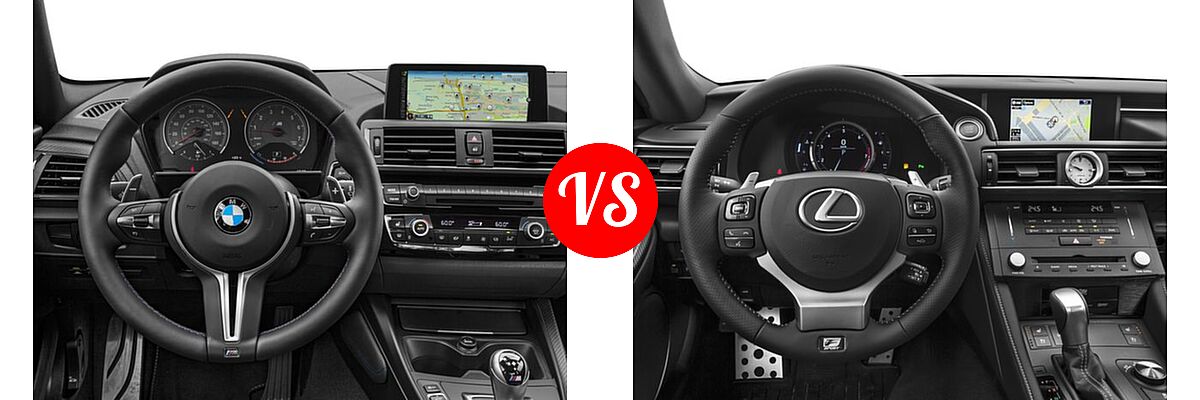 2017 BMW M2 Coupe Coupe vs. 2017 Lexus RC 350 Coupe RC 350 - Dashboard Comparison