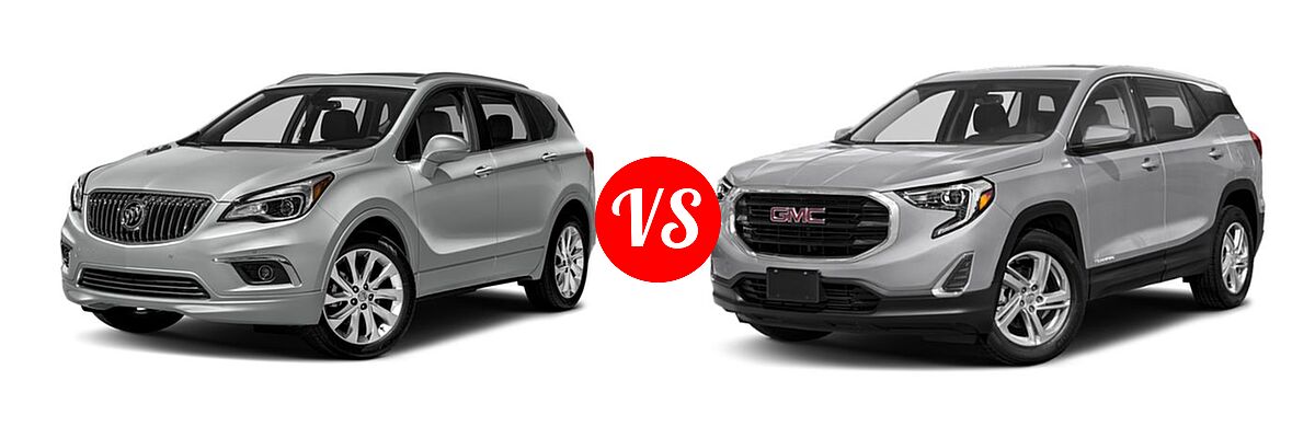 2018 Buick Envision SUV Essence / FWD 4dr / Preferred / Premium / Premium II vs. 2018 GMC Terrain SUV Diesel SLE - Front Left Comparison