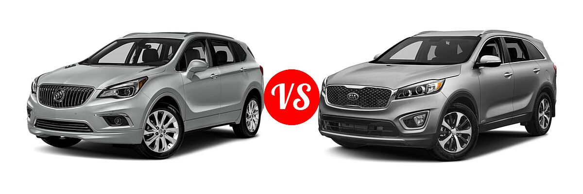 2018 Buick Envision SUV Essence / FWD 4dr / Preferred / Premium / Premium II vs. 2018 Kia Sorento SUV EX - Front Left Comparison