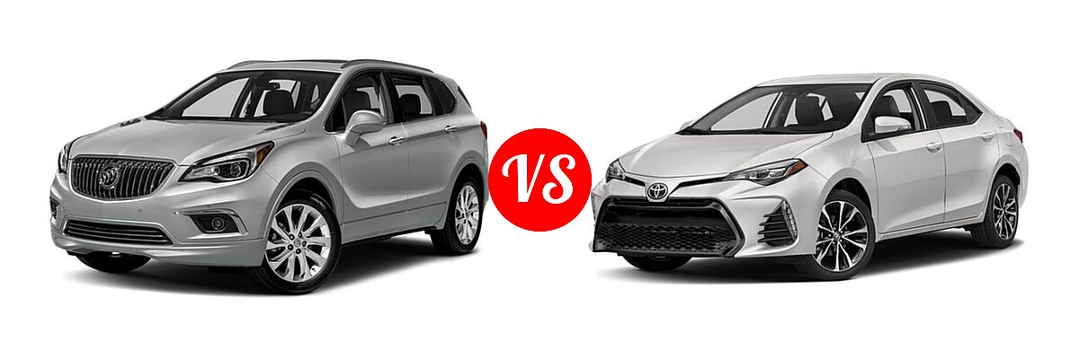2018 Buick Envision SUV Essence / FWD 4dr / Preferred / Premium / Premium II vs. 2018 Toyota Corolla Sedan SE / XSE - Front Left Comparison