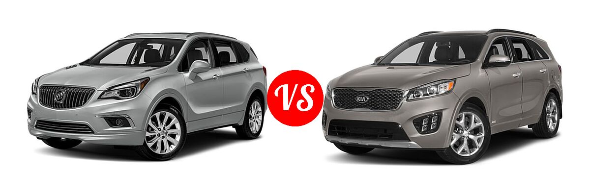 2018 Buick Envision SUV Essence / FWD 4dr / Preferred / Premium / Premium II vs. 2018 Kia Sorento SUV SX Limited V6 - Front Left Comparison