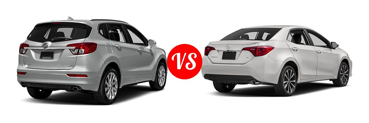2018 Buick Envision SUV Essence / FWD 4dr / Preferred / Premium / Premium II vs. 2018 Toyota Corolla Sedan SE / XSE - Rear Right Comparison