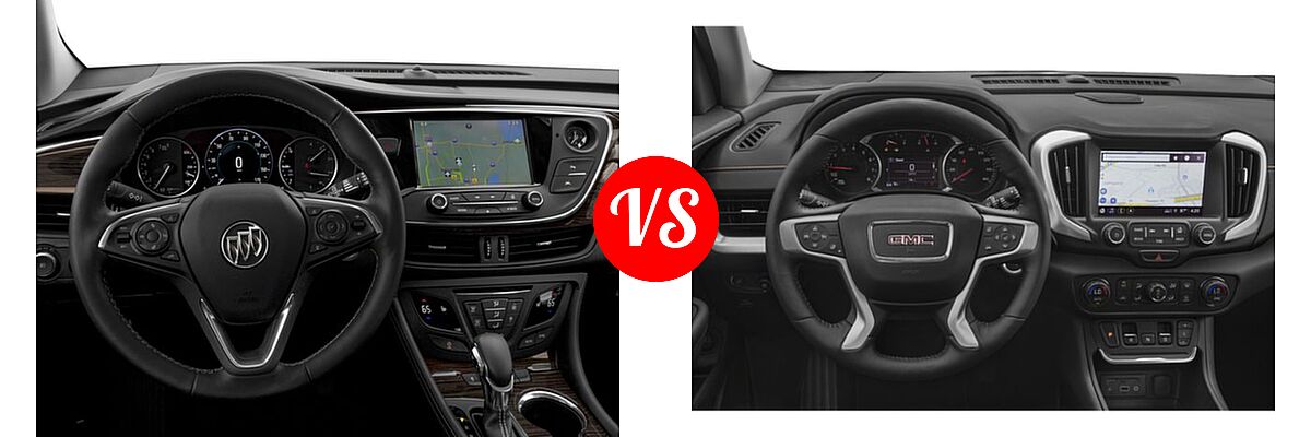 2018 Buick Envision SUV Essence / FWD 4dr / Preferred / Premium / Premium II vs. 2018 GMC Terrain SUV Diesel SLT - Dashboard Comparison