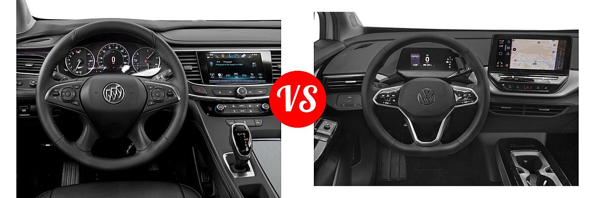 2018 Buick LaCrosse Sedan Hybrid Essence / Preferred / Premium vs. 2022 Volkswagen ID.4 SUV Electric Pro / Pro S - Dashboard Comparison