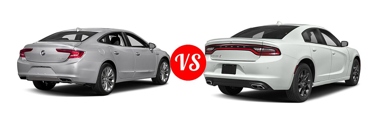 2018 Buick LaCrosse Sedan Hybrid Essence / Preferred / Premium vs. 2018 Dodge Charger Sedan GT - Rear Right Comparison