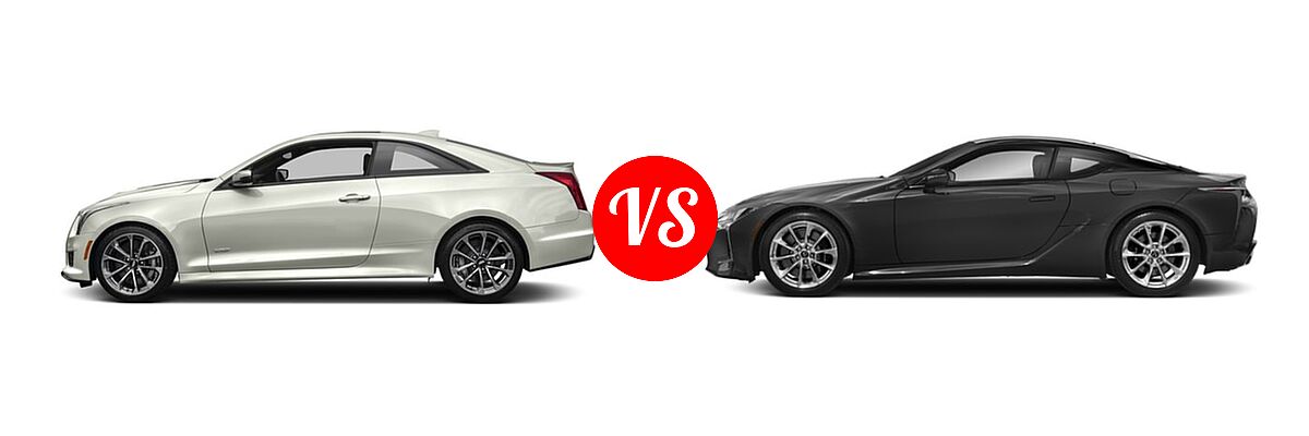 2018 Cadillac ATS-V Coupe 2dr Cpe vs. 2018 Lexus LC 500 Coupe LC 500 - Side Comparison