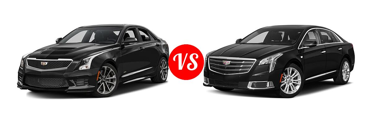 2018 Cadillac ATS-V Sedan 4dr Sdn vs. 2018 Cadillac XTS Sedan 4dr Sdn FWD / Luxury / Platinum / Platinum V-Sport / Premium Luxury - Front Left Comparison