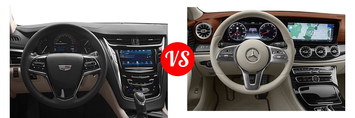 2018 Cadillac CTS V-Sport Premium Luxury Sedan V-Sport Premium Luxury RWD vs. 2019 Mercedes-Benz CLS-Class Sedan CLS 450 - Dashboard Comparison