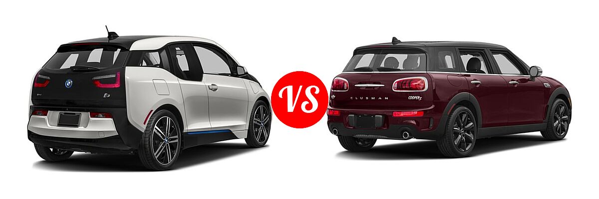 2017 BMW i3 Hatchback 60 Ah / 94 Ah w/Range Extender vs. 2017 MINI Clubman Hatchback Cooper S - Rear Right Comparison