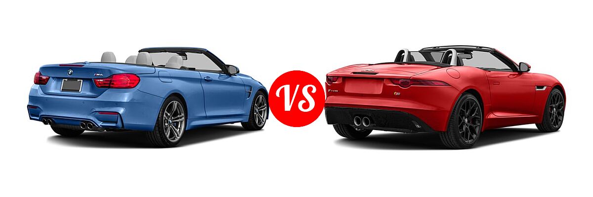 2017 BMW M4 Convertible Convertible vs. 2017 Jaguar F-TYPE Convertible S - Rear Right Comparison