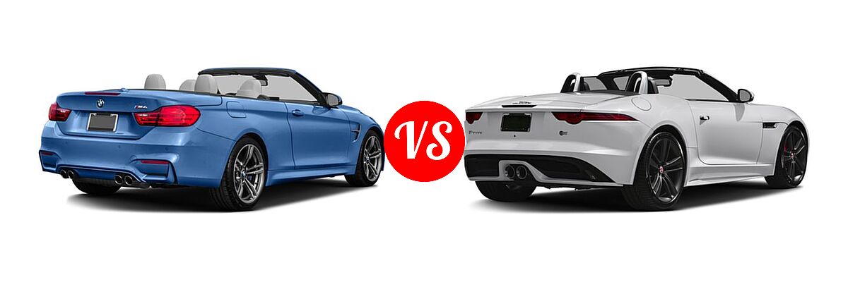 2017 BMW M4 Convertible Convertible vs. 2017 Jaguar F-TYPE Convertible S British Design Edition - Rear Right Comparison