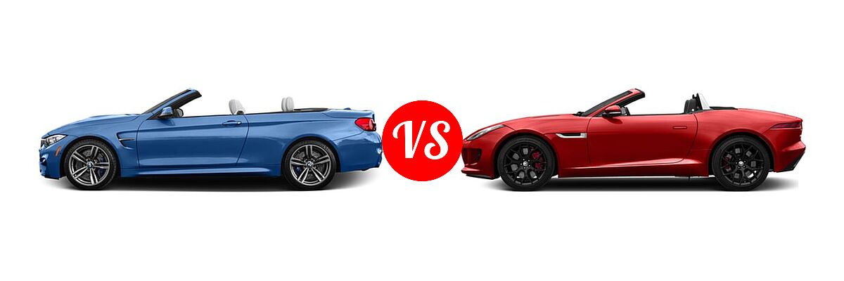 2017 BMW M4 Convertible Convertible vs. 2017 Jaguar F-TYPE Convertible S - Side Comparison
