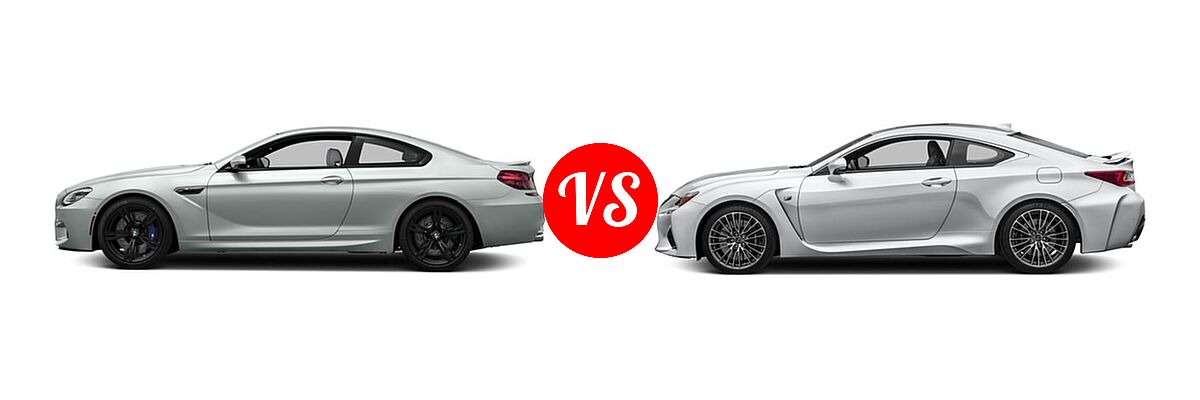 2017 BMW M6 Coupe Coupe vs. 2017 Lexus RC F Coupe RWD - Side Comparison
