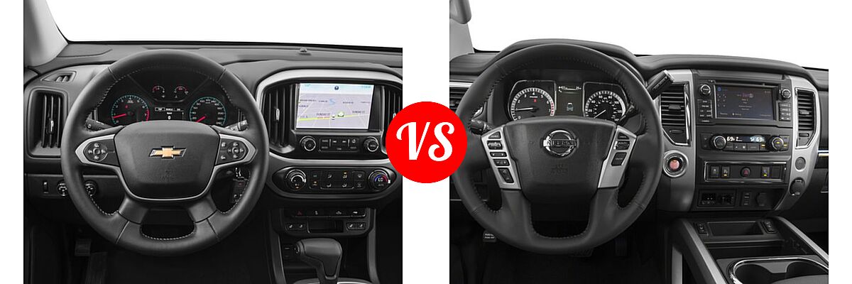 2018 Chevrolet Colorado Pickup 2WD LT vs. 2018 Nissan Titan Pickup SV - Dashboard Comparison