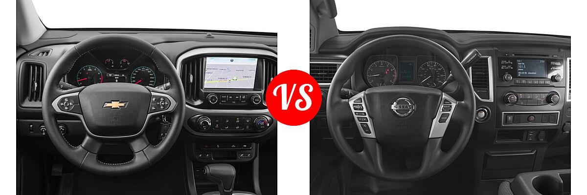 2018 Chevrolet Colorado Pickup 2WD LT vs. 2018 Nissan Titan Pickup S - Dashboard Comparison