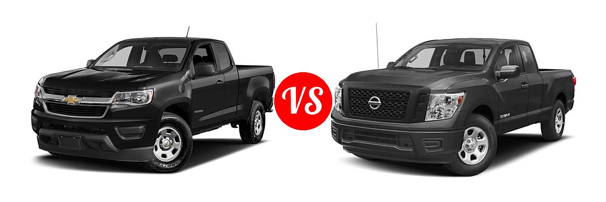 2018 Chevrolet Colorado Pickup 2WD Work Truck vs. 2018 Nissan Titan Pickup S - Front Left Comparison