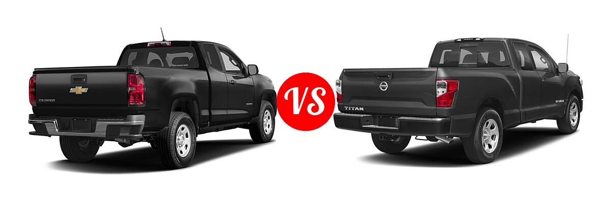 2018 Chevrolet Colorado Pickup 2WD Work Truck vs. 2018 Nissan Titan Pickup S - Rear Right Comparison