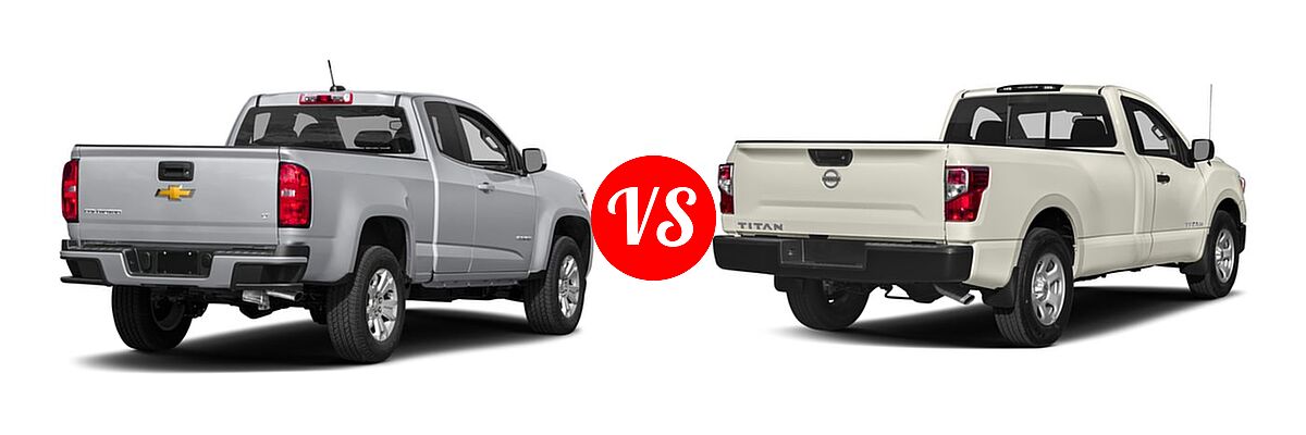 2018 Chevrolet Colorado Pickup 2WD LT vs. 2018 Nissan Titan Pickup S / SV - Rear Right Comparison