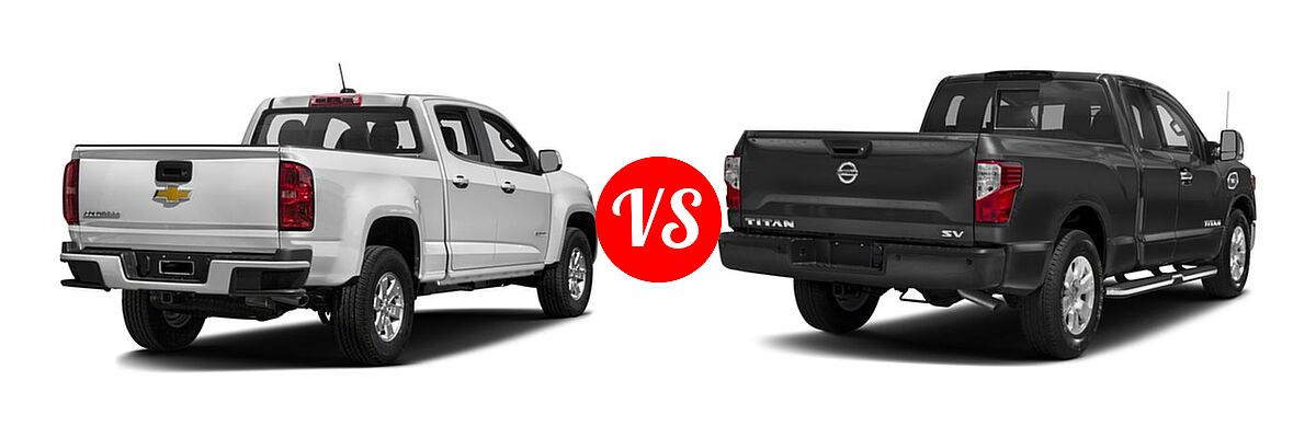 2018 Chevrolet Colorado Pickup 2WD Work Truck vs. 2018 Nissan Titan Pickup SV - Rear Right Comparison