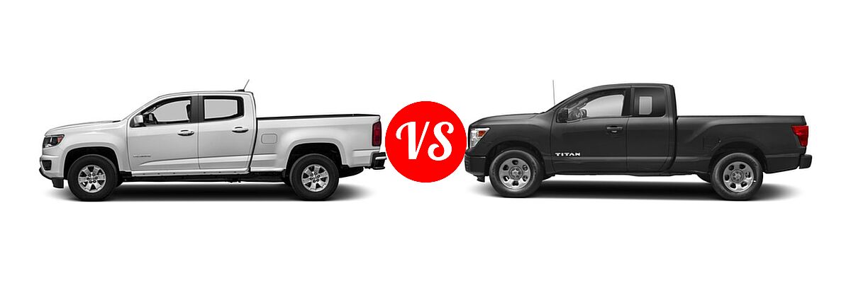 2018 Chevrolet Colorado Pickup 2WD Work Truck vs. 2018 Nissan Titan Pickup S - Side Comparison