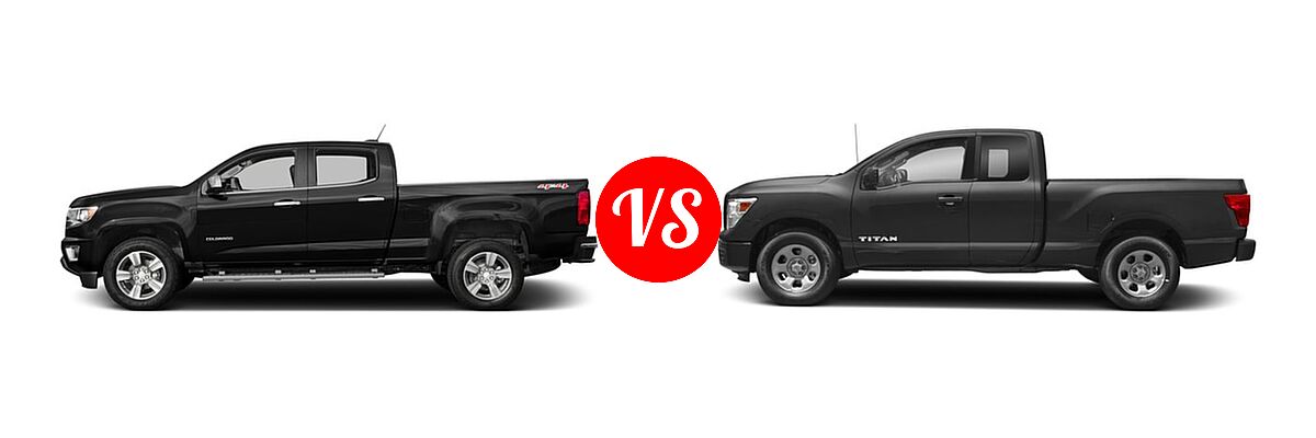 2018 Chevrolet Colorado Pickup 2WD LT vs. 2018 Nissan Titan Pickup S - Side Comparison