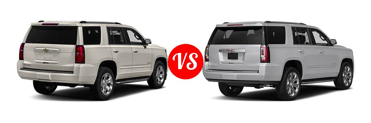 2018 Chevrolet Tahoe SUV Premier vs. 2018 GMC Yukon SUV Denali - Rear Right Comparison