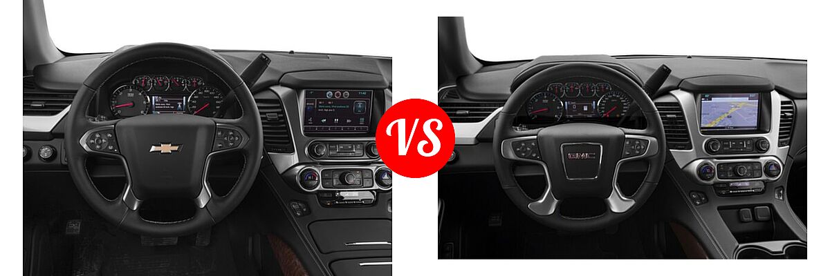 2018 Chevrolet Tahoe SUV Premier vs. 2018 GMC Yukon SUV SLE / SLT - Dashboard Comparison