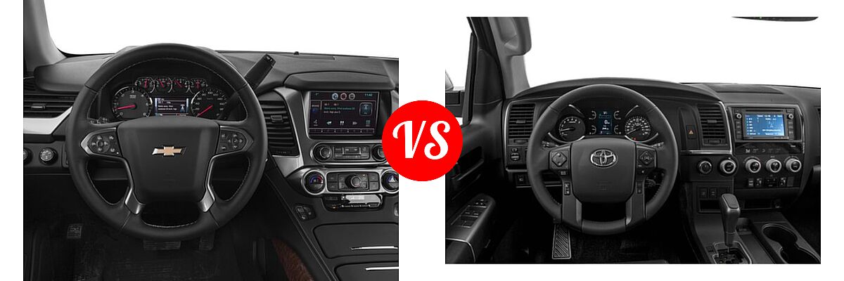 2018 Chevrolet Tahoe SUV Premier vs. 2018 Toyota Sequoia SUV TRD Sport - Dashboard Comparison