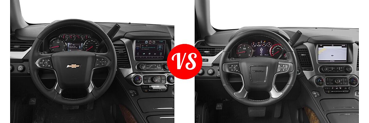 2018 Chevrolet Tahoe SUV Premier vs. 2018 GMC Yukon SUV Denali - Dashboard Comparison