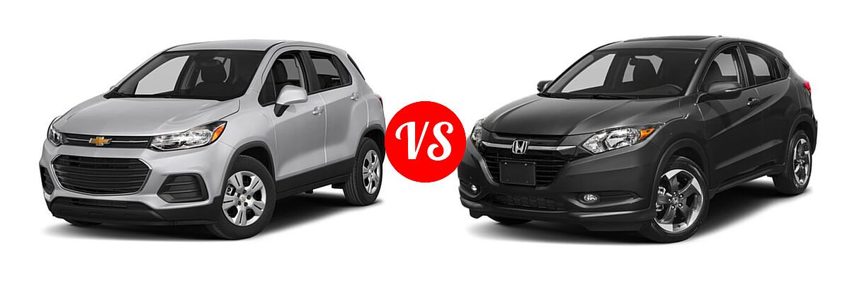 2018 Chevrolet Trax SUV LS vs. 2018 Honda HR-V SUV EX - Front Left Comparison