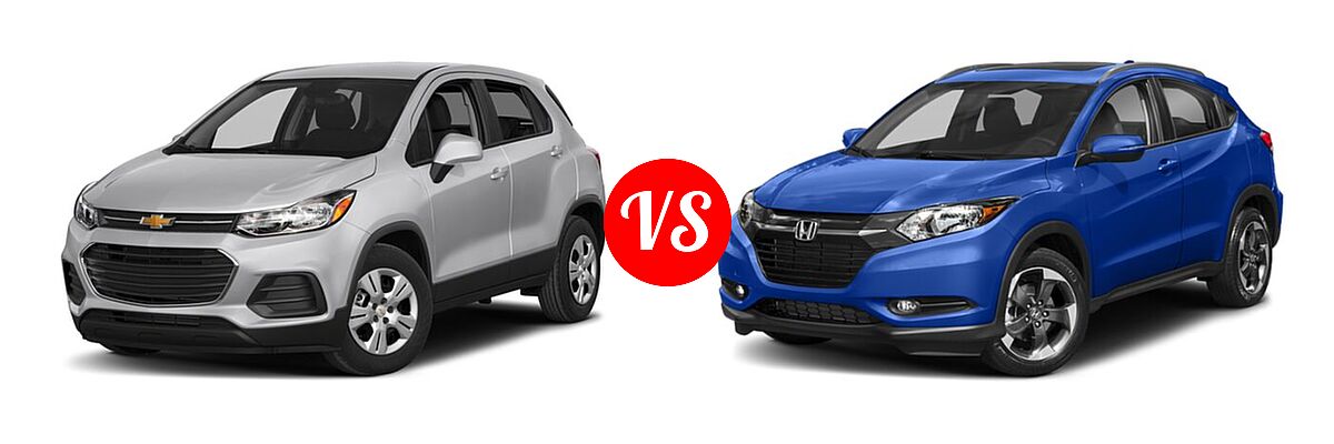 2018 Chevrolet Trax SUV LS vs. 2018 Honda HR-V SUV EX-L Navi - Front Left Comparison