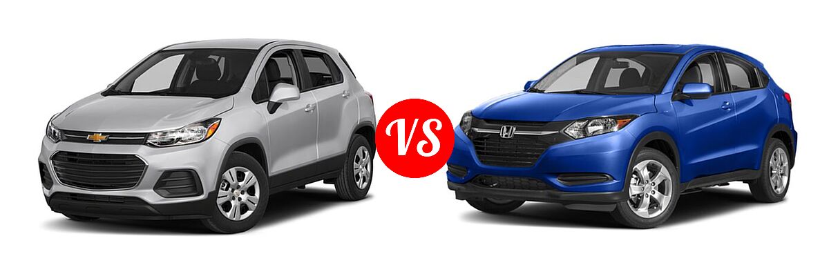 2018 Chevrolet Trax SUV LS vs. 2018 Honda HR-V SUV LX - Front Left Comparison
