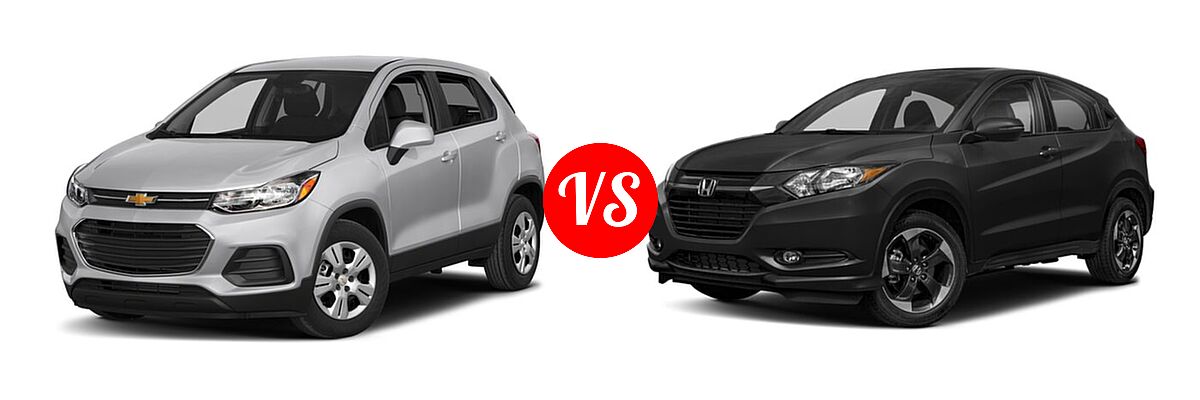 2018 Chevrolet Trax SUV LS vs. 2018 Honda HR-V SUV EX - Front Left Comparison