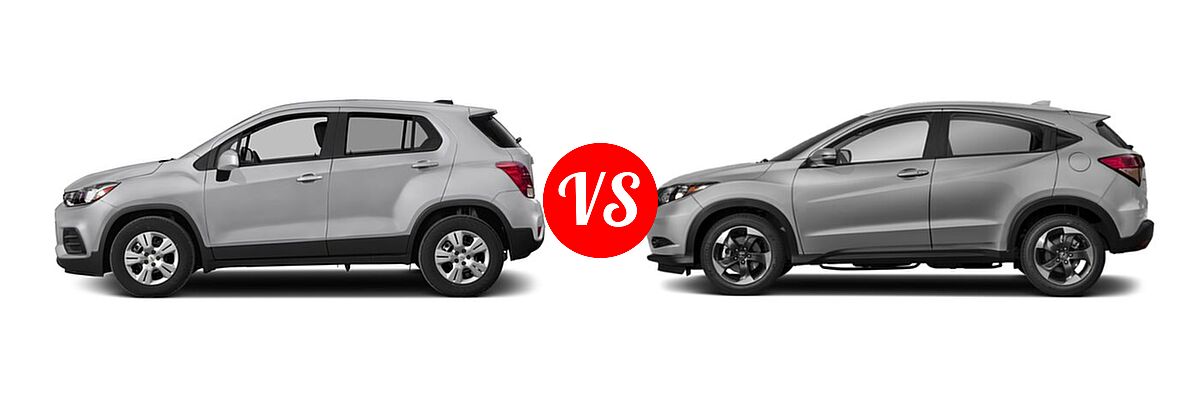 2018 Chevrolet Trax SUV LS vs. 2018 Honda HR-V SUV EX-L Navi - Side Comparison