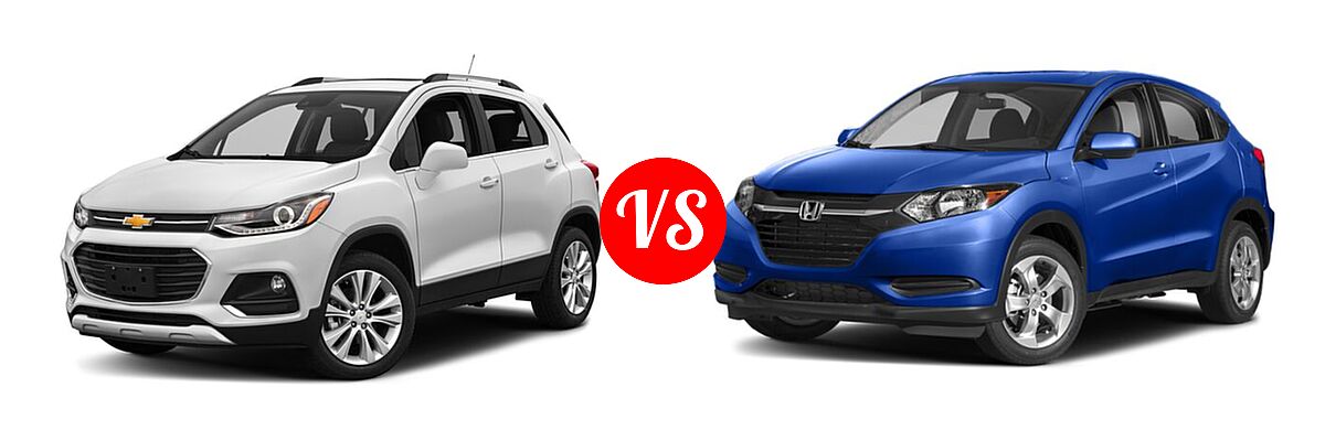 2018 Chevrolet Trax SUV Premier vs. 2018 Honda HR-V SUV LX - Front Left Comparison