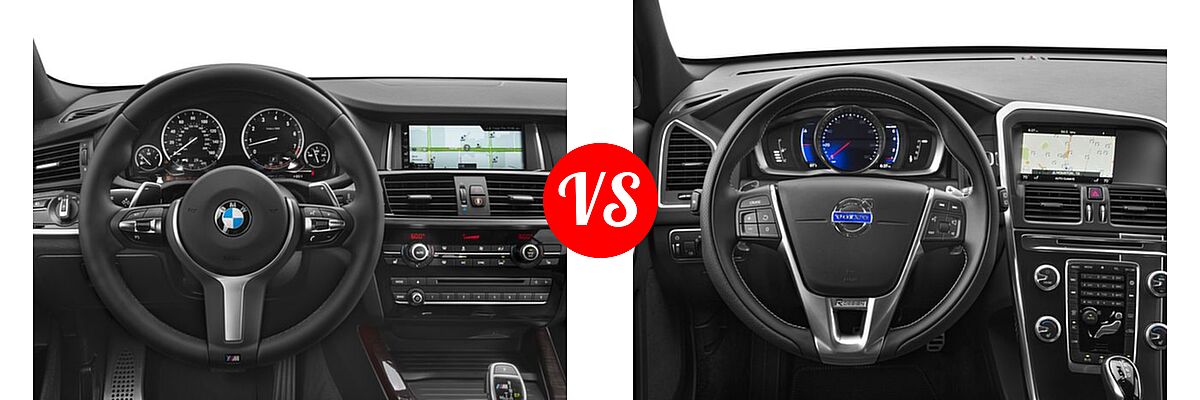 2017 BMW X4 SUV xDrive28i vs. 2017 Volvo XC60 SUV R-Design - Dashboard Comparison