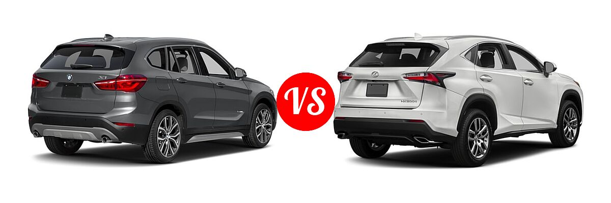2017 BMW X1 SUV sDrive28i / xDrive28i vs. 2017 Lexus NX 200t SUV NX Turbo - Rear Right Comparison