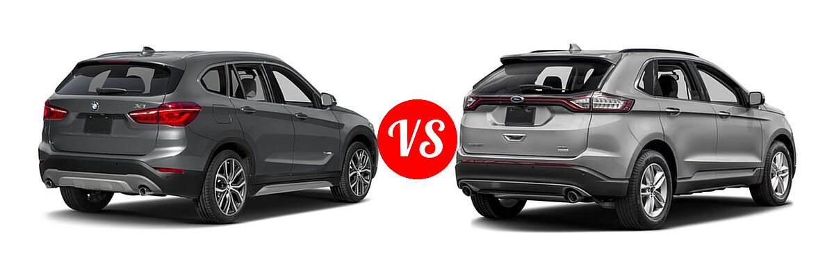2017 BMW X1 SUV sDrive28i / xDrive28i vs. 2017 Ford Edge SUV SE / SEL / Titanium - Rear Right Comparison