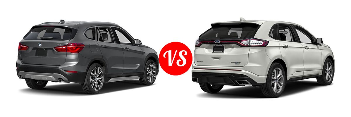 2017 BMW X1 SUV sDrive28i / xDrive28i vs. 2017 Ford Edge SUV Sport - Rear Right Comparison