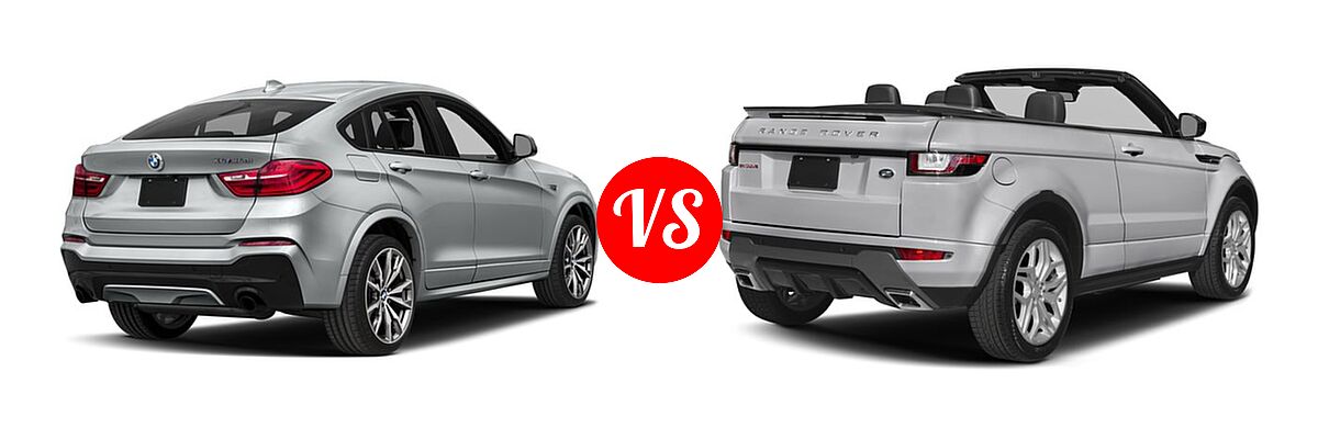 2017 BMW X4 SUV xDrive28i vs. 2017 Land Rover Range Rover Evoque SUV HSE Dynamic / SE Dynamic - Rear Right Comparison