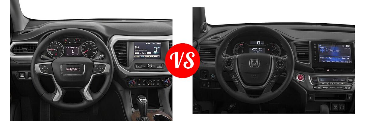 2018 GMC Acadia SUV SL vs. 2018 Honda Pilot SUV EX-L - Dashboard Comparison