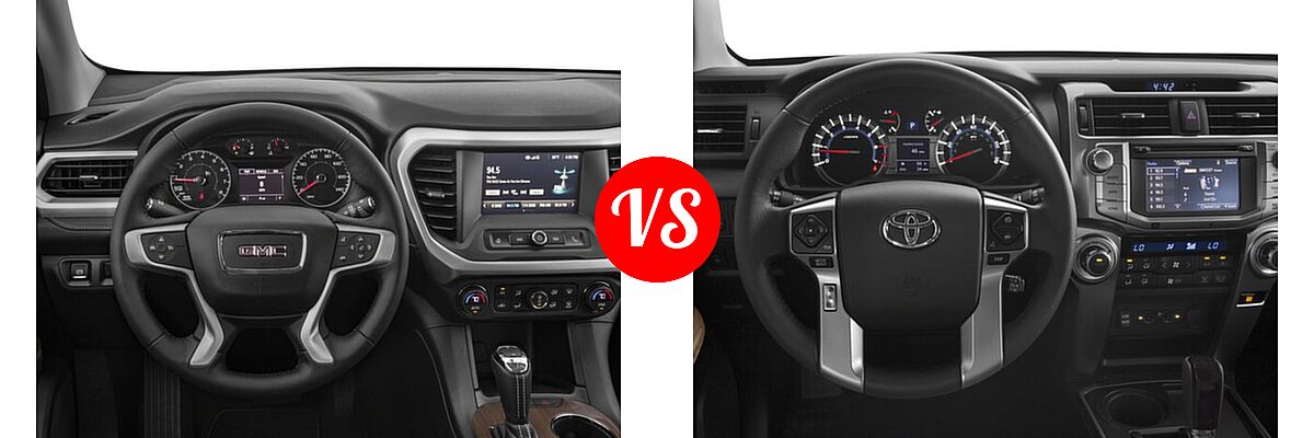 2018 GMC Acadia SUV SL vs. 2018 Toyota 4Runner SUV Limited - Dashboard Comparison