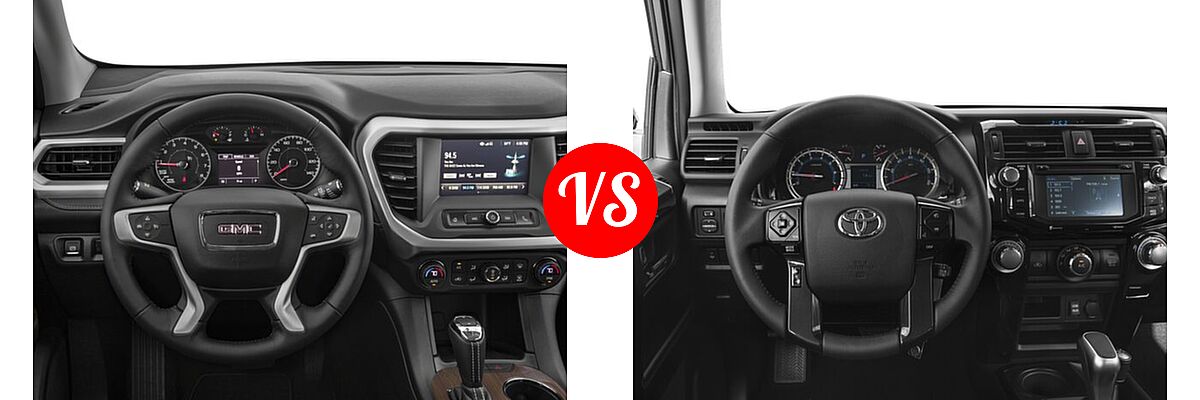 2018 GMC Acadia SUV SL vs. 2018 Toyota 4Runner SUV TRD Pro - Dashboard Comparison
