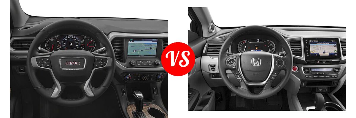 2018 GMC Acadia SUV Denali vs. 2018 Honda Pilot SUV EX-L - Dashboard Comparison