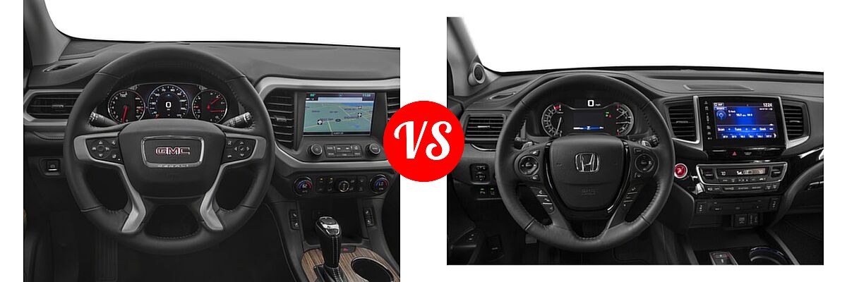 2018 GMC Acadia SUV Denali vs. 2018 Honda Pilot SUV Touring - Dashboard Comparison