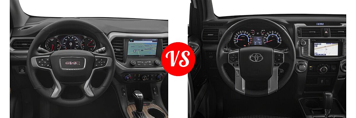 2018 GMC Acadia SUV Denali vs. 2018 Toyota 4Runner SUV SR5 / SR5 Premium - Dashboard Comparison