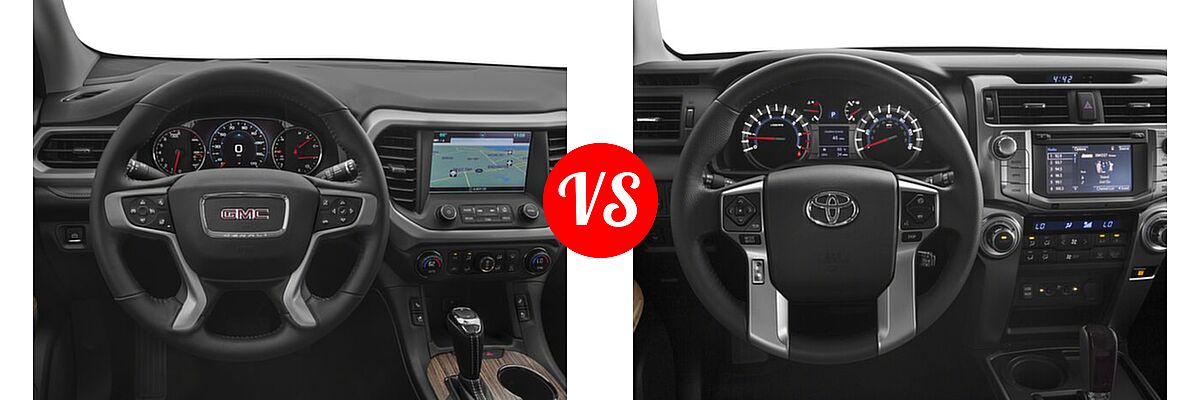 2018 GMC Acadia SUV Denali vs. 2018 Toyota 4Runner SUV Limited - Dashboard Comparison