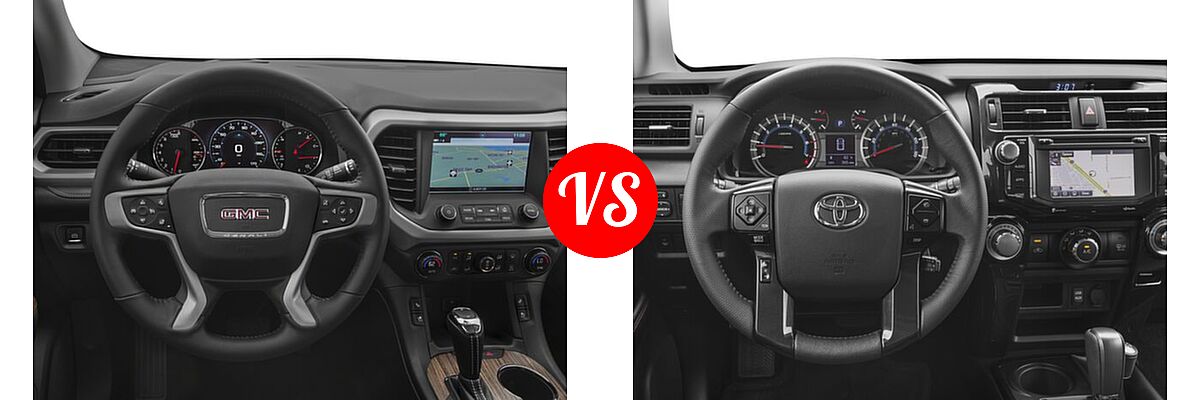 2018 GMC Acadia SUV Denali vs. 2018 Toyota 4Runner SUV TRD Off Road Premium - Dashboard Comparison
