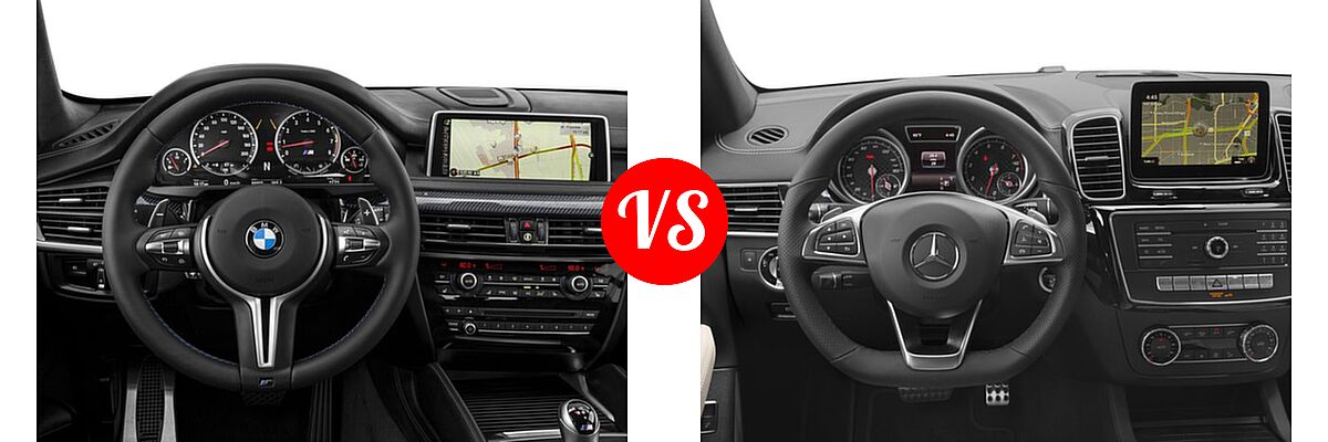 2017 BMW X5 M SUV Sports Activity Vehicle vs. 2017 Mercedes-Benz GLE-Class Coupe SUV AMG GLE 43 - Dashboard Comparison